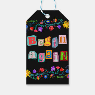 Étiquettes-cadeau Commencer à nouveau Encouragement Commencer à plus