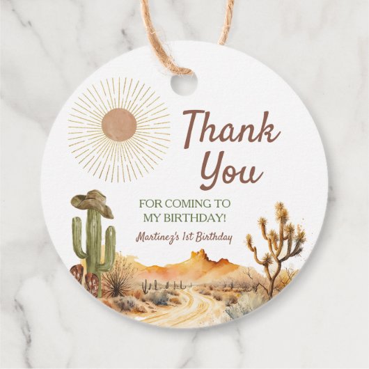 Étiquettes Cadeau Comment L'Occident Était Un Cowboy De Fête D'Anniv (Dos)