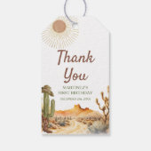 Étiquettes-cadeau Comment L'Occident Était Un Merci Cowboy Anniversa (Dos)