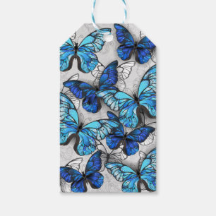 Étiquettes-cadeau Composition des White and Blue Butterflies