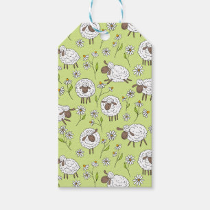 Étiquettes-cadeau Compter les moutons sur le vert de rosée miel