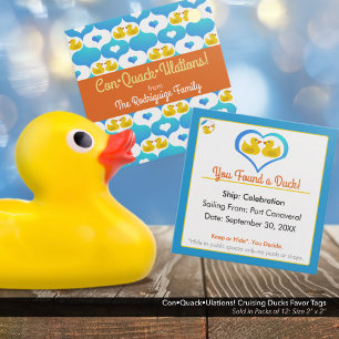 Étiquettes Cadeau Con ・ Quack ・ Ulations ! Croisière de canards