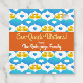 Étiquettes Cadeau Con ・ Quack ・ Ulations ! Croisière de canards (Dos)