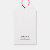 Étiquettes-cadeau Concastration de sirop d'érable (Dos)