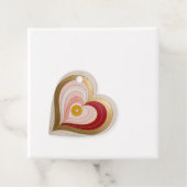 Étiquettes Cadeau Concentric Heart Blossom (En situation)