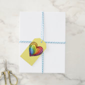 Étiquettes-cadeau Conception cardiaque gay pride (Avec de laficelle)