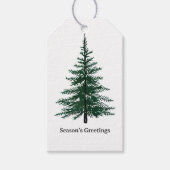 Étiquettes-cadeau Conception d'arbre à feuilles persistantes minimal (Devant)