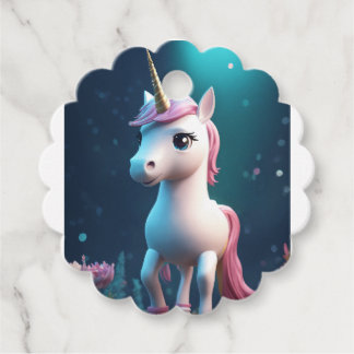 Étiquettes Cadeau Conception de balise Unicorn