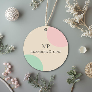 Étiquettes Cadeau Conception de branding minimaliste pastel