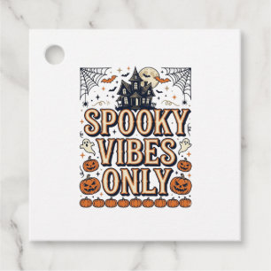 Étiquettes Cadeau Conception de chemise Halloween vintage Spooky Vib