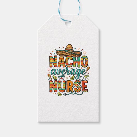 Étiquettes-cadeau Conception de chemise vectorielle Nacho Average Nu (Devant)