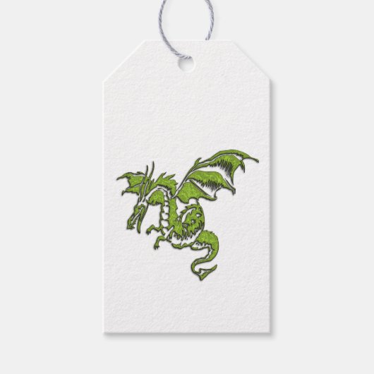 Étiquettes-cadeau Conception de dragon volant (Devant)