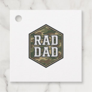 Étiquettes Cadeau Conception de gravure vintage hexagonale camouflée