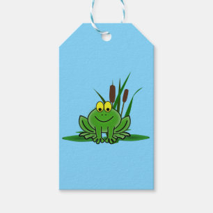 Étiquettes-cadeau Conception de grenouille verte
