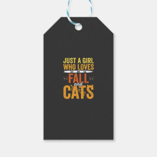 Étiquettes-cadeau Conception de la fête des chats d'automne pour les