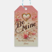 Étiquettes-cadeau Conception de la Saint-Valentin Sois Mienne avec C (Dos)
