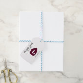 Étiquettes-cadeau Conception de lèvres roses de Bourgogne (With Twine)