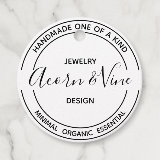 Étiquettes Cadeau Conception de marque professionnelle moderne | Bla (Devant)