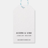 Étiquettes-cadeau Conception de marque professionnelle moderne | Kra (Dos)