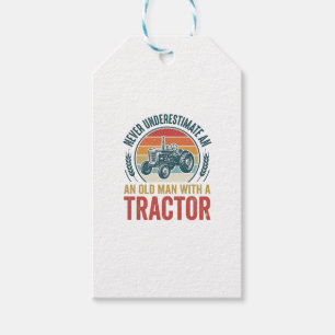 Étiquettes-cadeau Conception de T-shirt de citation de vieil homme d