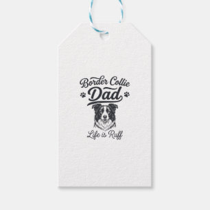 Étiquettes-cadeau Conception de T-shirt vintage Border Collie Papa L