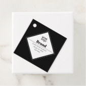 Étiquettes Cadeau Conception de texte moderne éditable & Votre logo (En situation)