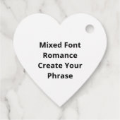 Étiquettes Cadeau Conception de typographie de polices mixtes J'aime (Dos)