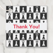 Étiquettes Cadeau Conception des pièces d'échecs (Devant)