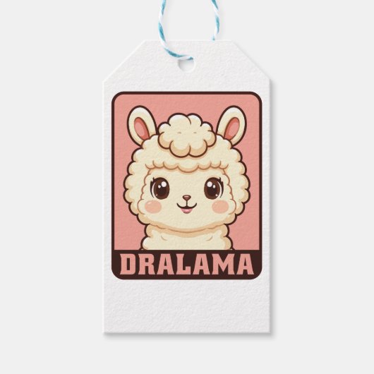 Étiquettes-cadeau Conception d'illustration de lama mignon (Devant)