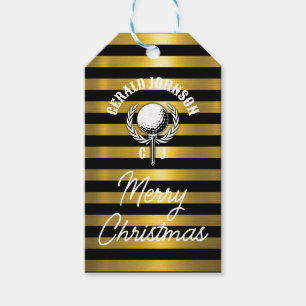 Étiquettes-cadeau Conception élégante de monogramme de golf inversé