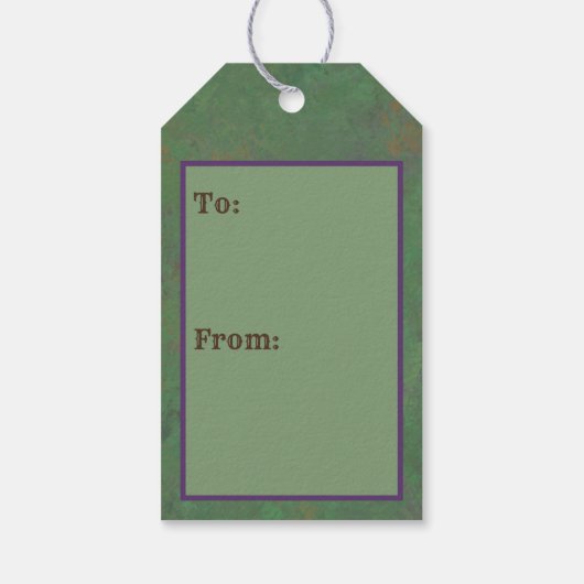 Étiquettes-cadeau Conception géométrique verte Sagebrush Sud-Ouest (Dos)