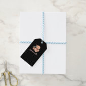Étiquettes-cadeau Conception minimale de Je t'aime plus (Avec de laficelle)