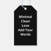 Étiquettes-cadeau Conception minimale de Je t'aime plus (Dos)