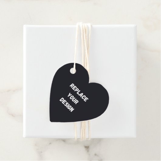 Étiquettes Cadeau Conception simple noire personnalisée Ajouter une (En situation)