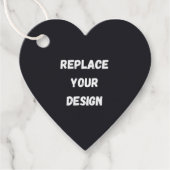 Étiquettes Cadeau Conception simple noire personnalisée Ajouter une (Devant)