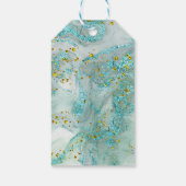 Étiquettes-cadeau Conception turquoise des tortues de mer (Dos)