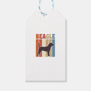 Étiquettes-cadeau Conception vectorielle à rayures rétro de chien Be