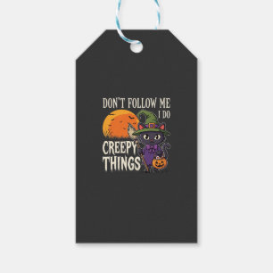 Étiquettes-cadeau Conceptions de chat de sorcière d'Halloween de cho