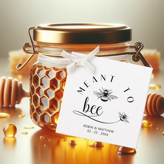 Étiquettes Cadeau Conçu pour l'abeille, Kraft, Élégant moderne, l'ab