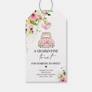 Étiquettes-cadeau Conduire par Baby shower Favoriser Tag Rose Floral