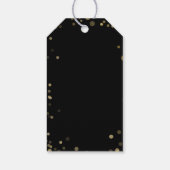 Étiquettes-cadeau Confetti d'or à la nouvelle année (Dos)