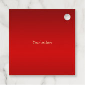 Étiquettes Cadeau Confetti d'or sur rouge 75e anniversaire (Dos)