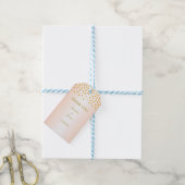 Étiquettes-cadeau Confetti en or Rose (Avec de laficelle)