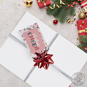 Étiquettes-cadeau Confettis de Joie de Noël