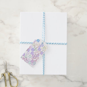 Étiquettes-cadeau Confettis en forme de lettre "B"