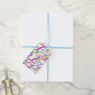 Étiquettes-cadeau Confettis en forme de lettre "Z"
