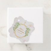 Étiquettes Cadeau Confirmation Botanique Géométrique Vert Or (En situation)