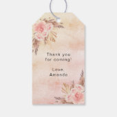 Étiquettes-cadeau Confirmation pampas herbe blush rose merci (Dos)