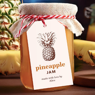 Étiquettes-cadeau Confiture d'ananas maison aux couleurs personnalis