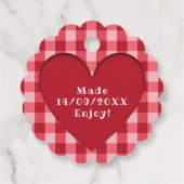 Étiquettes Cadeau Confiture de cerisier artisanale (Dos)